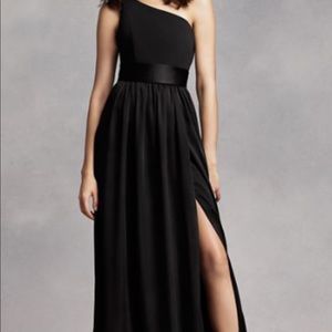Vera Wang one shoulder long dress